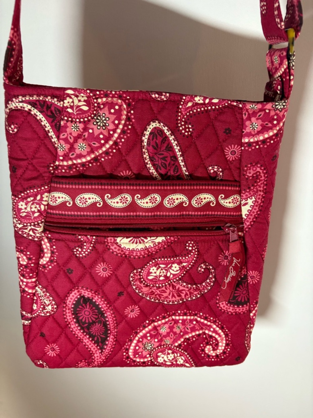 Vera Bradley Red Paisley Crossbody Bag - Picture 3 of 5